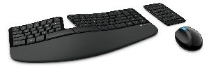 Microsoft Sculpt Ergonomic Desktop - Tastatur - 1.000 dpi Optisch - 3 Tasten QWERTZ - Schwarz